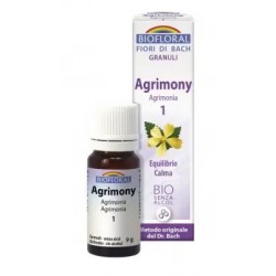 Biofloral Agrimony - Agrimonia 1 (Equilibrio e Calma) Fiori di Bach Bio Granuli Senza Alcool 9 g