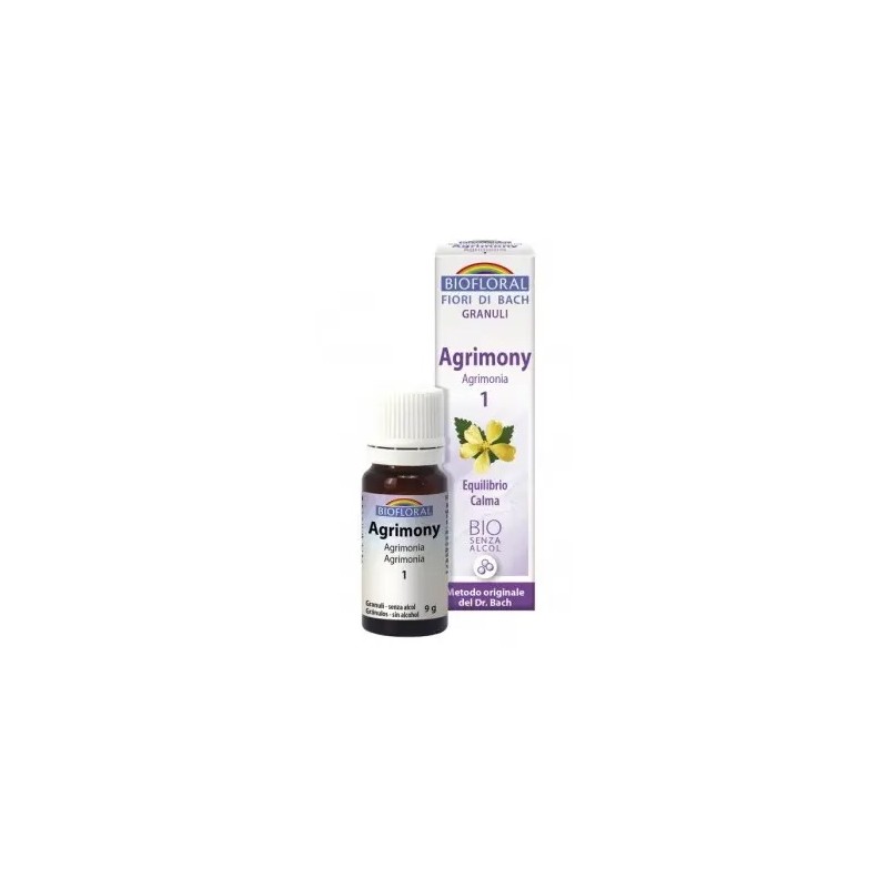 Biofloral Agrimony - Agrimonia 1 (Equilibrio y Calma) Flores de Bach Bio Gránulos Sin Alcohol 9 g Biofloral Agrimony - Agrimonia 1 (Equilibrio y Calma) Flores de Bach Bio Gránulos Sin Alcohol 9 g