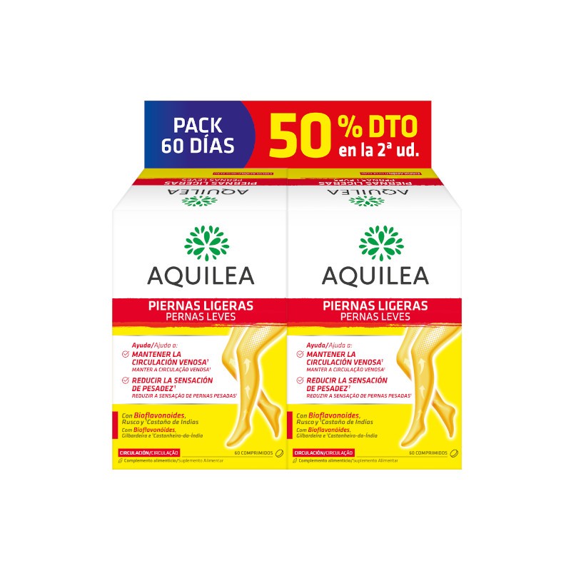 AQUILEA Light Legs 2x60 Tablets 2nd unit 50% Discount AQUILEA Light Legs 2x60 Tablets 2nd unit 50% Discount