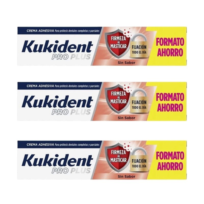 KUKIDENT Pro Plus Die beste Dreifach-Fixierung 3x60g KUKIDENT Pro Plus Die beste Dreifach-Fixierung 3x60g
