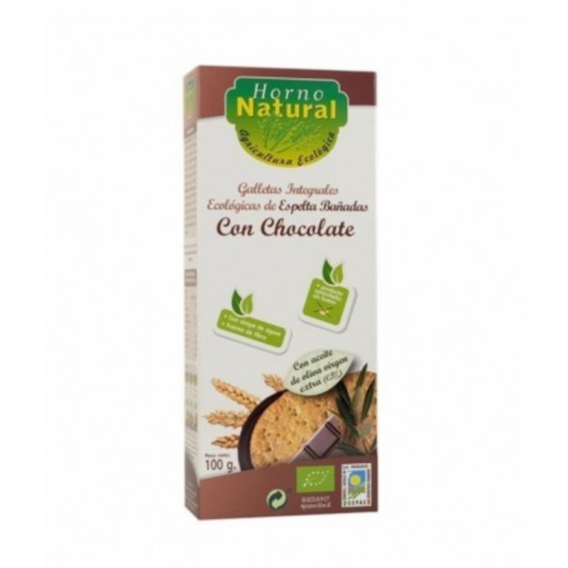 Natural Oven Organic Whole Wheat Spelled and Chocolate Cookies 100 g Natural Oven Organic Whole Wheat Spelled and Chocolate Cookies 100 g