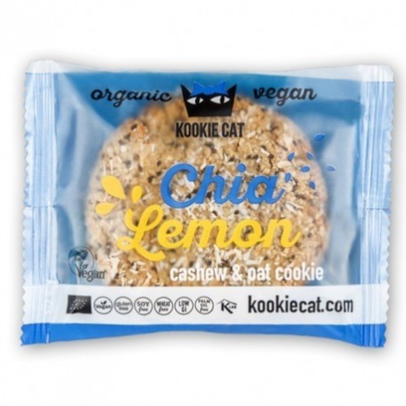 Kookiecat Oatmeal Cookie with Chia and Lemon 50 gr Kookiecat Oatmeal Cookie with Chia and Lemon 50 gr