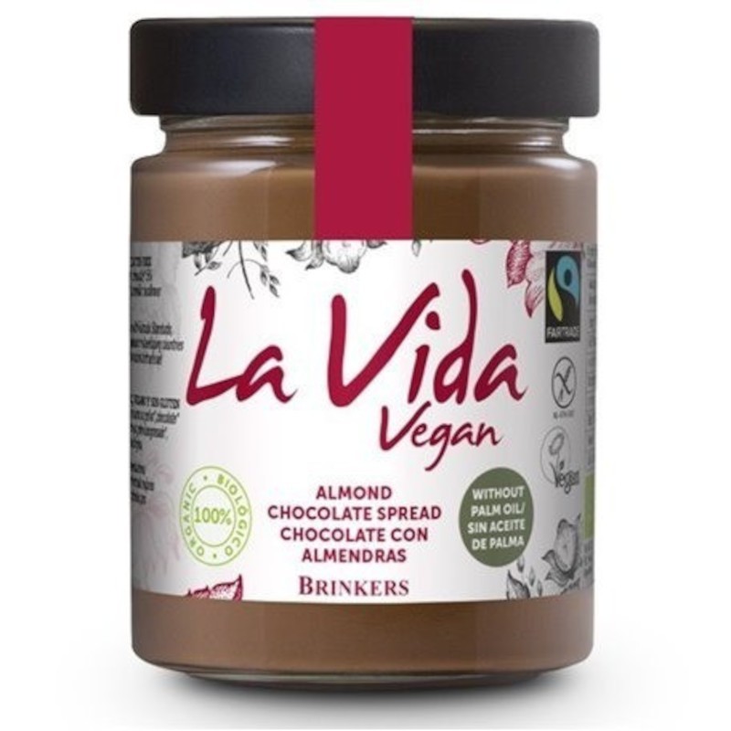 La Vida Vegan Chocolate Cream with Almonds 270 gr La Vida Vegan Chocolate Cream with Almonds 270 gr