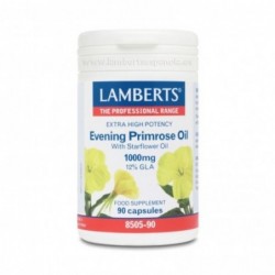 Lamberts Huile de primevère (onagre) très haute puissance avec bourrache 90 capsules