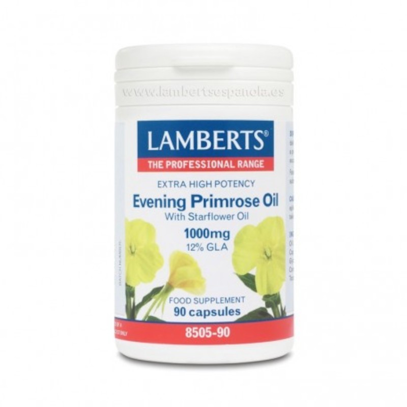 Lamberts Aceite de Prímula (Onagra) Extra Alta Potencia con Borraja 90 Cápsulas Lamberts Aceite de Prímula (Onagra) Extra Alta Potencia con Borraja 90 Cápsulas