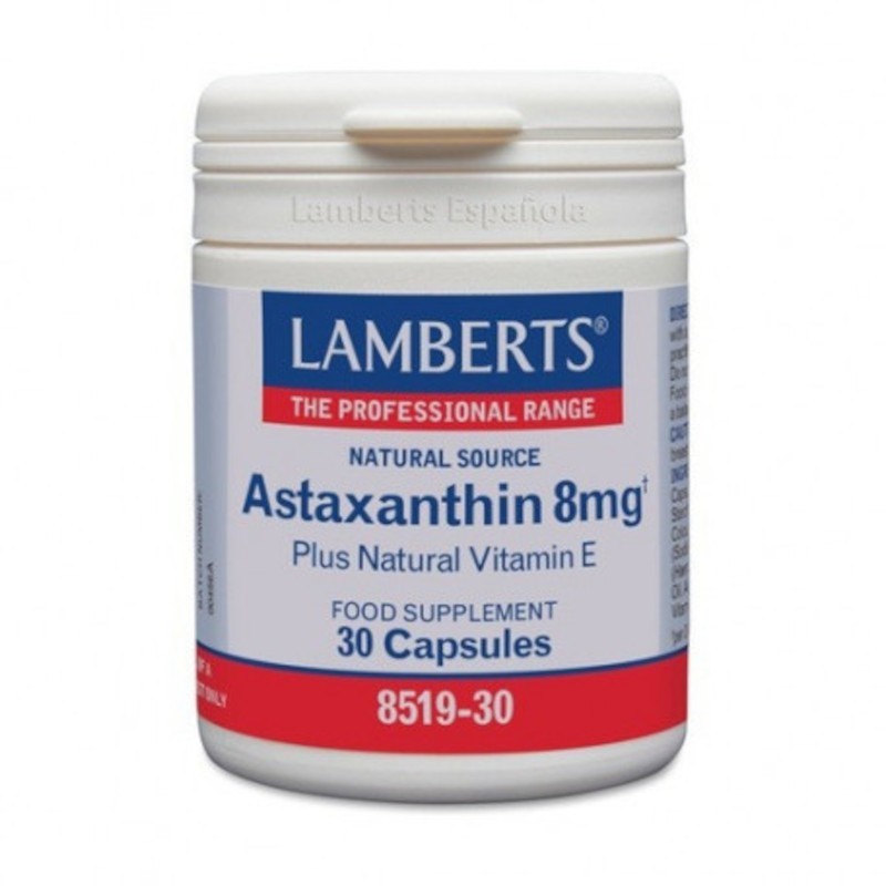 Lamberts Astaxanthin 8gmg with Vitamin E 30 Capsules Lamberts Astaxanthin 8gmg with Vitamin E 30 Capsules