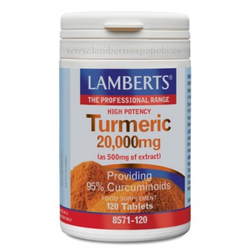 Lamberts Cúrcuma (95% de Curcumina) 20000 mg 120 Comprimidos Lamberts Cúrcuma (95% de Curcumina) 20000 mg 120 Comprimidos