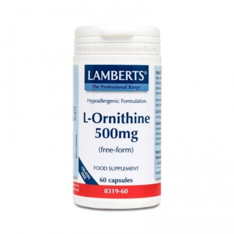 Lamberts L-Ornithine HCL 500 mg 60 Gélules Lamberts L-Ornithine HCL 500 mg 60 Gélules