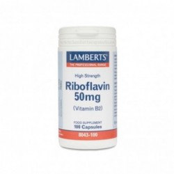 Lamberts Vitamina B2 (Riboflavina) 50 mg 100 Cápsulas