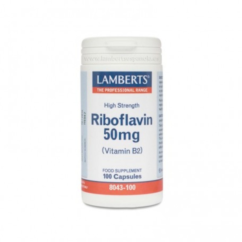 Lamberts Vitamin B2 50 mg (Riboflavin) 100 Capsules