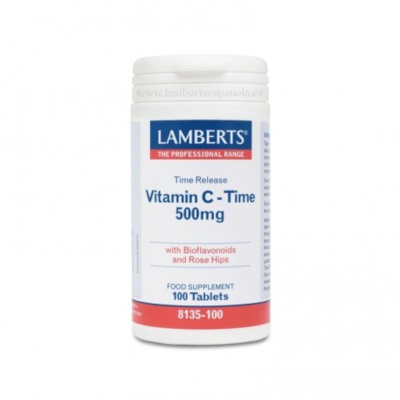 Lamberts Vitamina C Time 500 mg de liberação sustentada 100 comprimidos Lamberts Vitamina C Time 500 mg de liberação sustentada 100 comprimidos