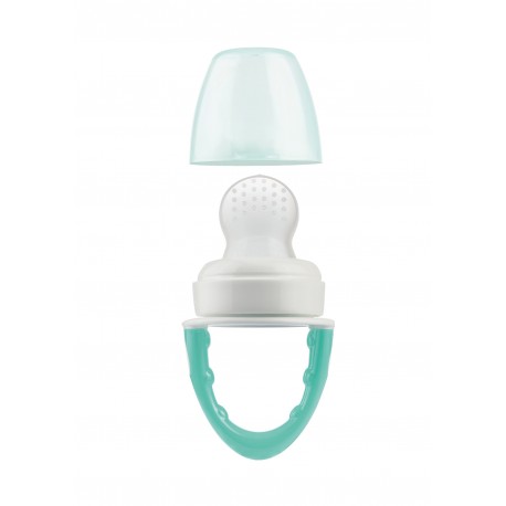 Alimentatore anti-soffocamento in silicone blu