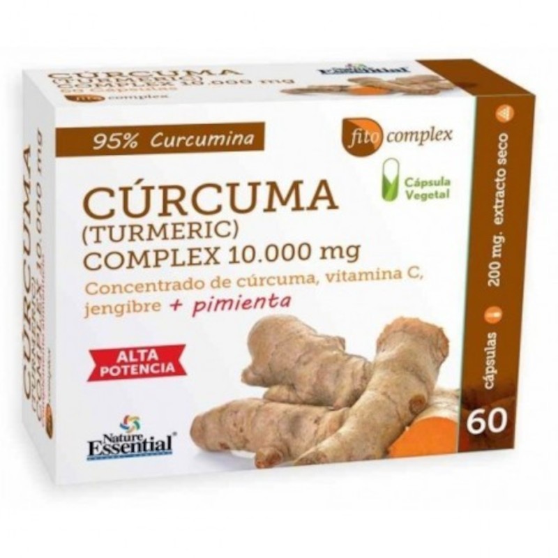 Nature Essential Cúrcuma Complex Jengibre + Pimienta 60 Cápsulas