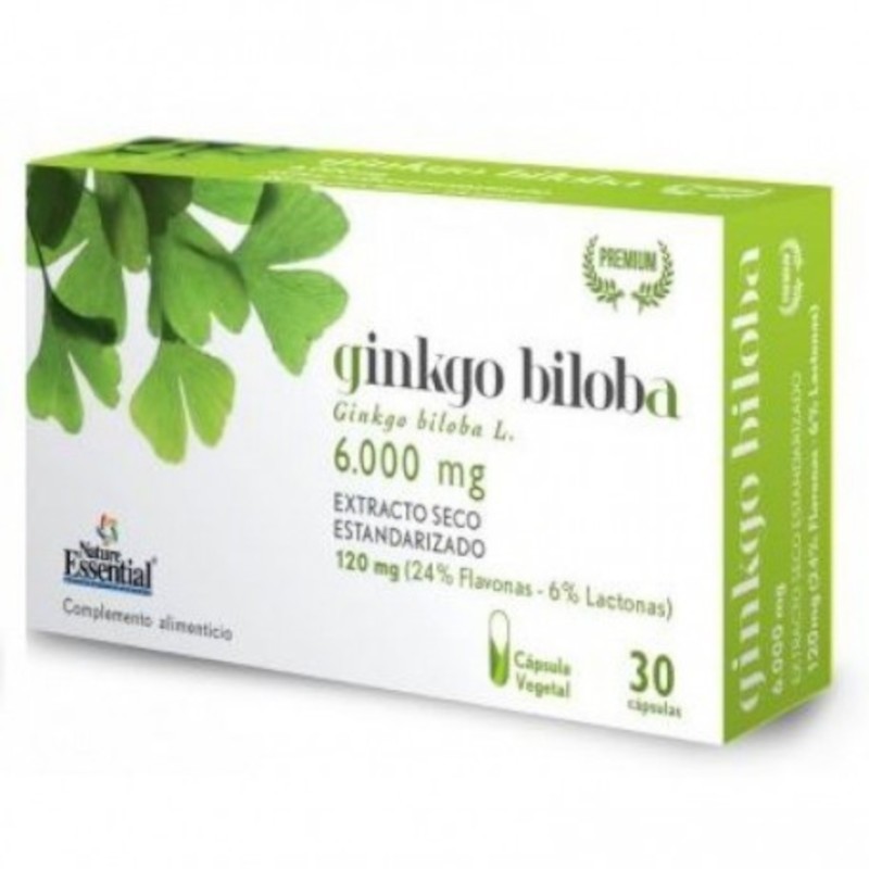 Nature Essential Ginkgo Biloba 6000 mg 30 Kapseln