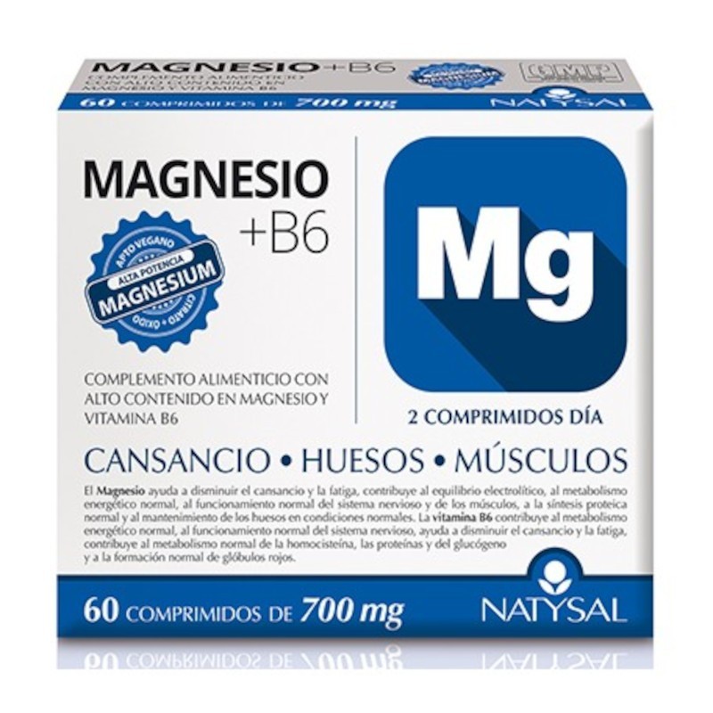 Natysal Magnesium + B6 700 mg 60 Tabletten Natysal Magnesium + B6 700 mg 60 Tabletten