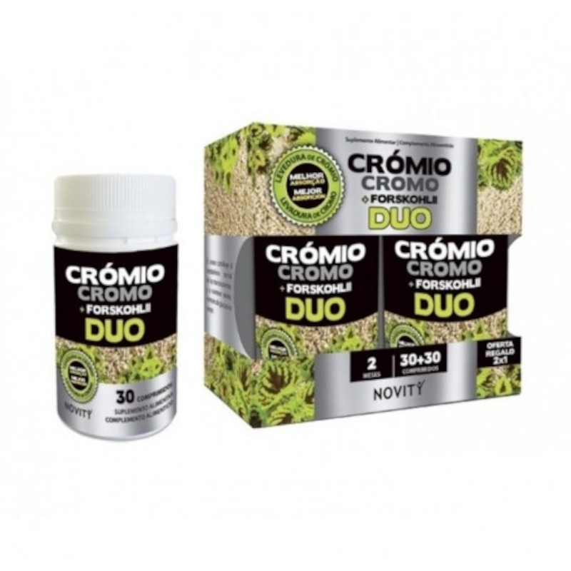 Novity Cromio + Forskohlli Duo 30+30 Tabletten Novity Cromio + Forskohlli Duo 30+30 Tabletten