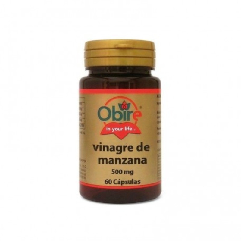 Vinaigre de cidre de pomme Obire 500 mg 60 gélules Vinaigre de cidre de pomme Obire 500 mg 60 gélules