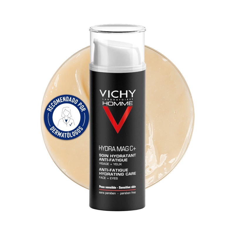 VICHY Homme Hydra Mag C+ Hidratante Anti-Fatiga Rostro y Ojos 50ml