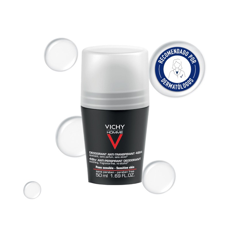 VICHY HOMME Desodorante Anti-Transpirante Efecto Calmante 50ML