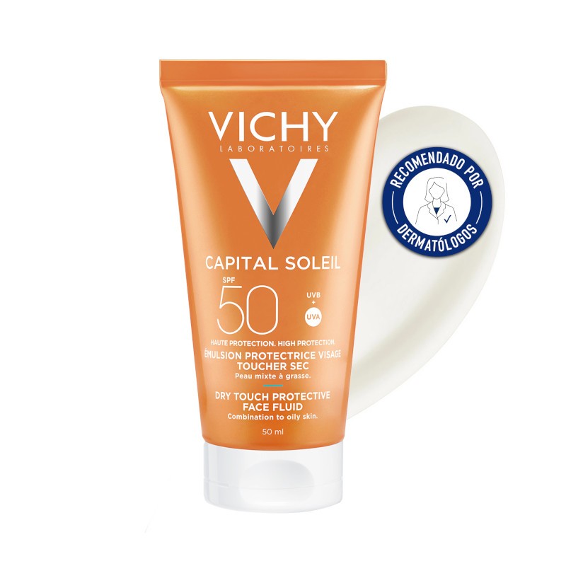 VICHY Capital Soleil Emulsão Facial Toque Seco FPS50 50ml