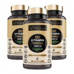 Vittalogy D3 Vitamin Premium Vegan 3x90 Kapseln【SPARKPAKET】