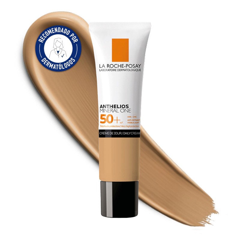 ANTHELIOS Mineral One SPF50+ Crema viso colorata Tono 4 Marrone 30ml