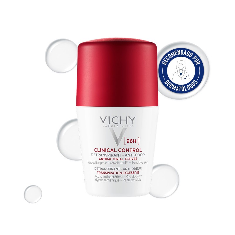 VICHY Déodorant Anti-Transpirant 96h Roll-On Contrôle Clinique 50 ml VICHY Déodorant Anti-Transpirant 96h Roll-On Contrôle Clinique 50 ml
