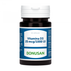 Bonusan Vitamina D3 25 mcg / 1000 UI 90 cápsulas de gel