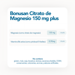 Bonusan Magnesiumcitrat 150 mg Plus 60 Tabletten 【ONLINE-ANGEBOT】