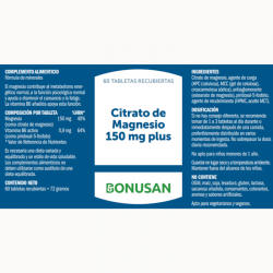 Bonusan Magnesiumcitrat 150 mg Plus 60 Tabletten 【ONLINE-ANGEBOT】