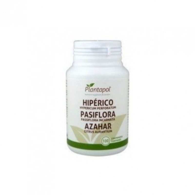 Plantapol Hipérico, Pasiflora, Azahar 500 mg 100 Comprimidos Plantapol Hipérico, Pasiflora, Azahar 500 mg 100 Comprimidos