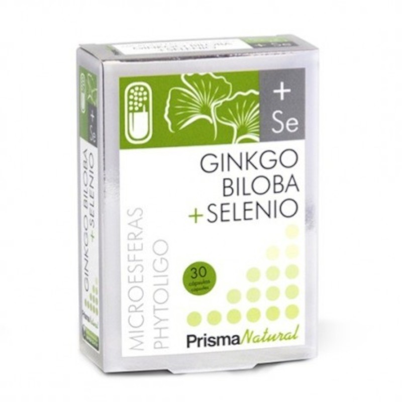 Microsphères Phytoligo Ginkgo Biloba + Sélénium de Prisma Natural 30 Gélules Microsphères Phytoligo Ginkgo Biloba + Sélénium de Prisma Natural 30 Gélules