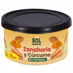 Solnatural Carrot and Turmeric Pate Gluten Free Organic Vegan 125g