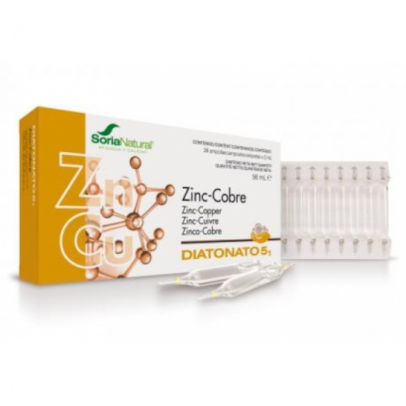 Soria Natural Diatonato 5/1 Zinc-Cobre 28 Viales Soria Natural Diatonato 5/1 Zinc-Cobre 28 Viales