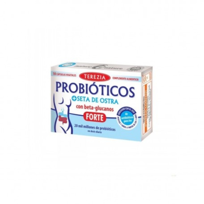 Terezia Probióticos + Cogumelo Ostra com Betaglucanos 10 Cápsulas Terezia Probióticos + Cogumelo Ostra com Betaglucanos 10 Cápsulas