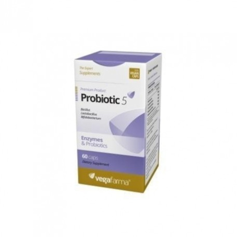 Vegafarma Probiotic 5 60 Capsules Vegafarma Probiotic 5 60 Capsules