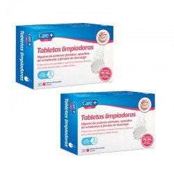 CARE+ Zahnprothesen-Reinigungstabletten 2x30Stk 【SPARKPACK】