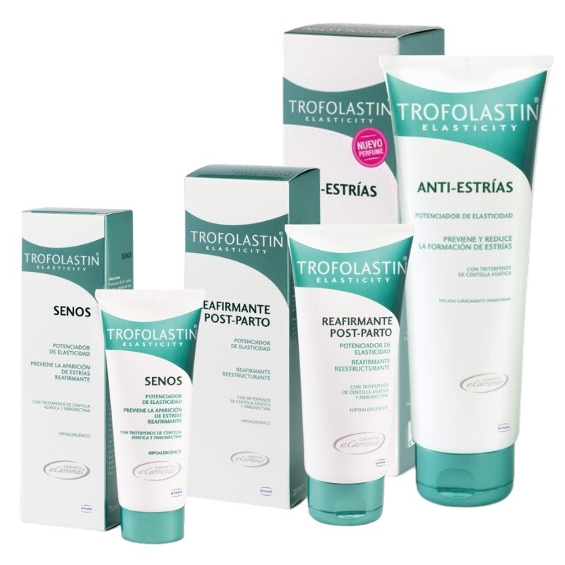 TROFOLASTIN Anti-Dehnungsstreifen 250 ml + Postpartum-Creme 200 ml + Bruststraffungscreme 75 ml