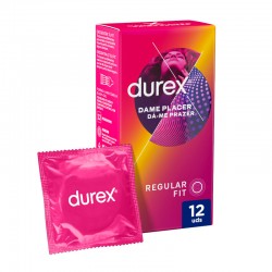 Préservatifs DUREX Dame Pleasure avec points et nervures 12 unités