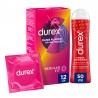 DUREX Pack Kondom Give Me Pleasure 12 Kondome + Erdbeer-Gleitgel 50 ml
