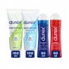 DUREX Pack Naturals H2O Gleitmittel 100 ml + Play Original H2O 50 ml + Naturals Feuchtigkeitscreme 100 ml + Play Erdbeere 50 ml