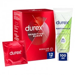 DUREX Pack Sensitive Soft Preservativo 24 unidades + Lubrificante Naturals H2O 100ml