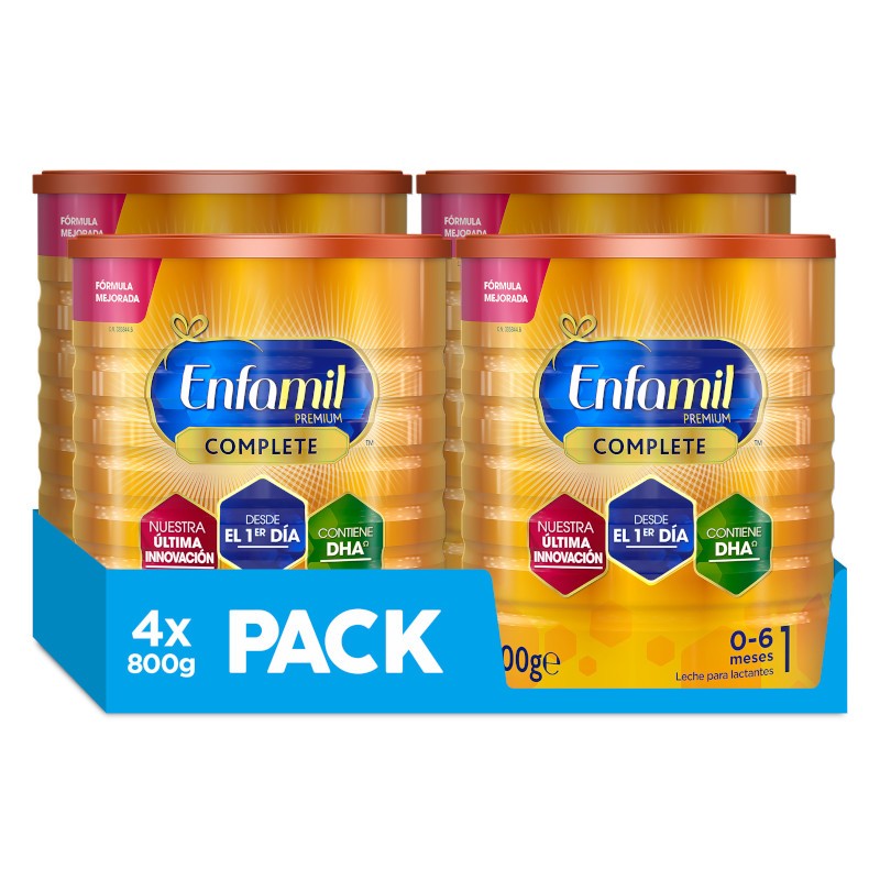 Enfamil 1 Confezione 4x800gr Latte Completo per l'Infanzia Premium Enfamil 1 Confezione 4x800gr Latte Completo per l'Infanzia Premium