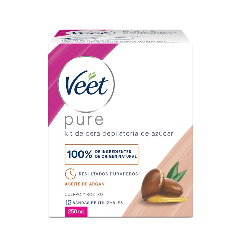 Cire chaude naturelle à l'huile d'argan VEET 250 ml Cire chaude naturelle à l'huile d'argan VEET 250 ml