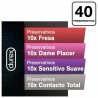 Préservatifs mixtes Durex Fun Explosion Saveur Fraise, Give Me Pleasure, Soft Sensitive et Total Contact 40 unités