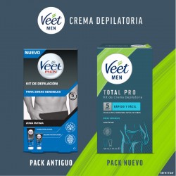 Veet Men Haarentfernungsset Enthaarungscreme 100 ml + Post-Enthaarungsbalsam 50 ml