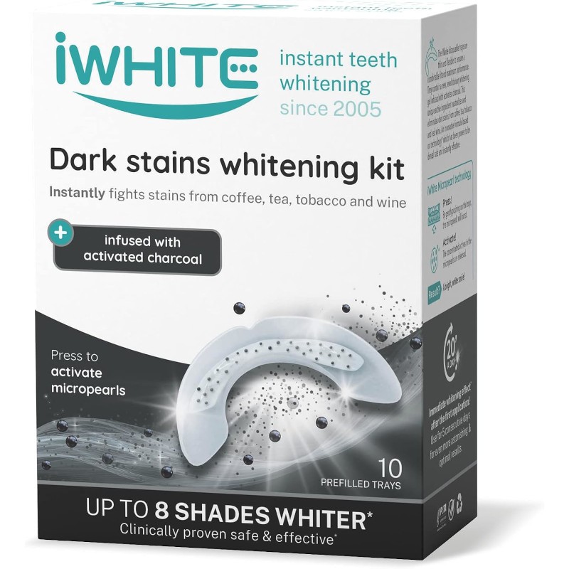 iWHITE Kit sbiancante per denti Dark Stains 10 vassoi iWHITE Kit sbiancante per denti Dark Stains 10 vassoi
