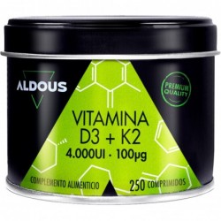 Aldous Vitamina D3 + K2 250 comprimidos