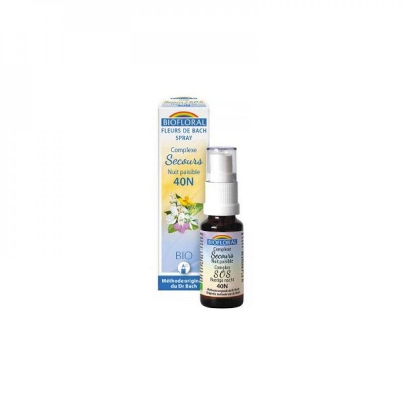 Spray de nuit Rescue Rem. Bach Biofloral 20 ml