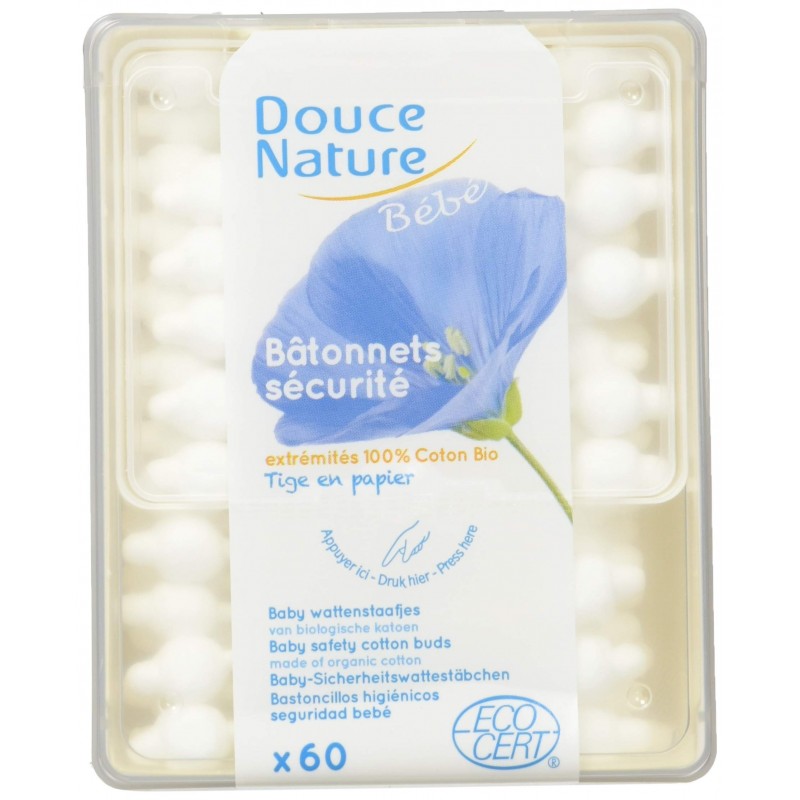 Tamponi di sicurezza per bambini Douce Nature 60 pezzi